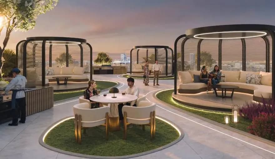 2 bedroom apartment living area at Reef Dubai Islands